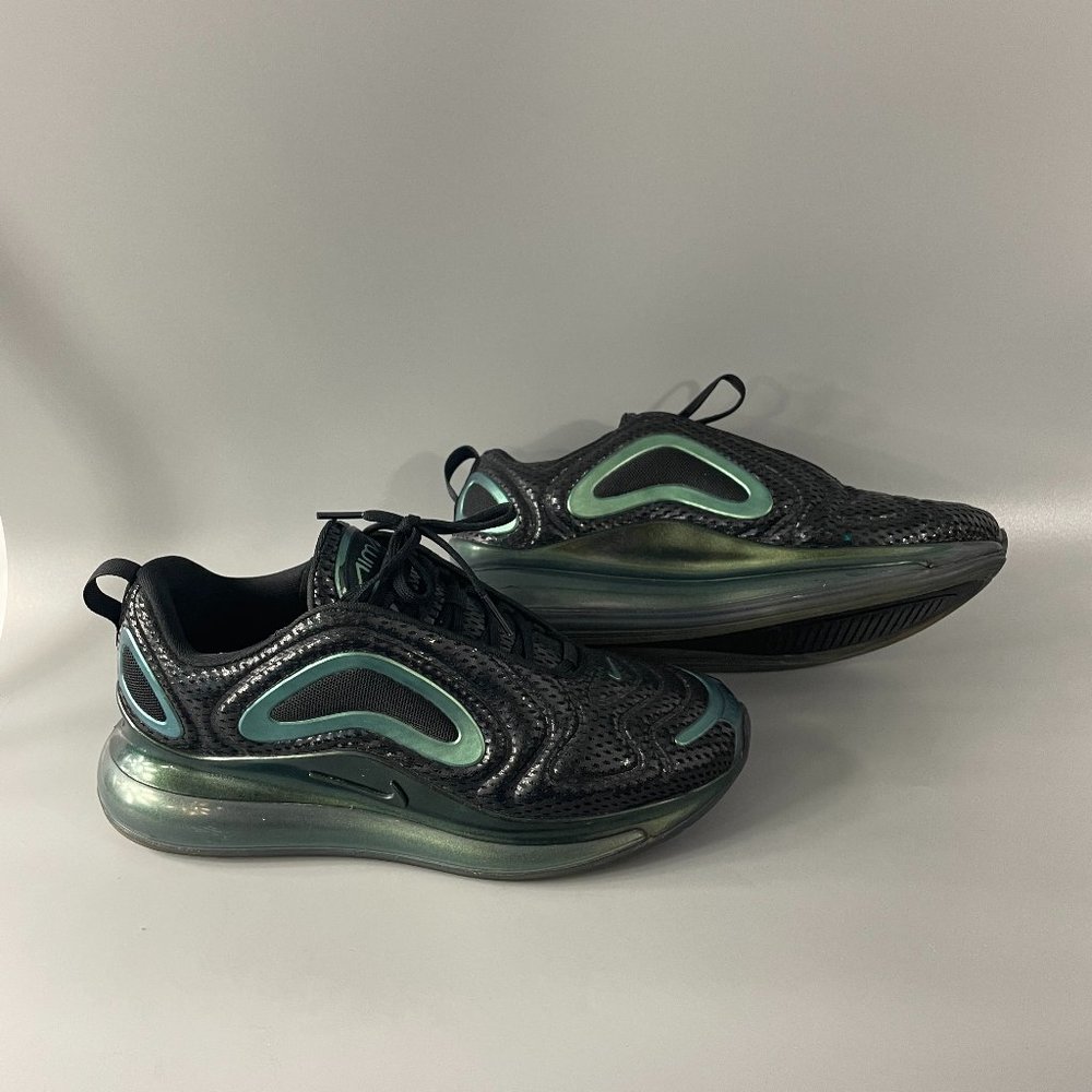 NIKE Air Max 720 Women's Throwback Future Black Silver Running AO02924-003, 8.5